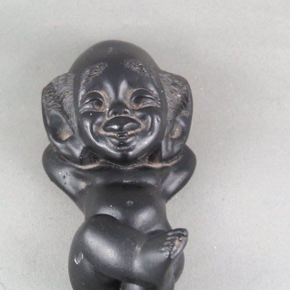 Vintage Coco Joes Tiki - Laying Old Man Menehune - Made with Lava - Picture 2 of 5